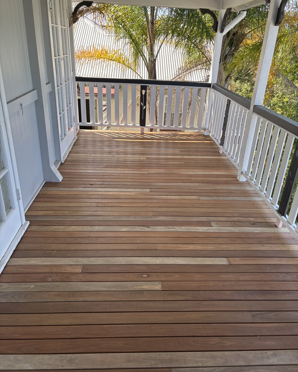 Hardwood deck and sliding doors on a recently completed Brisbane renovation